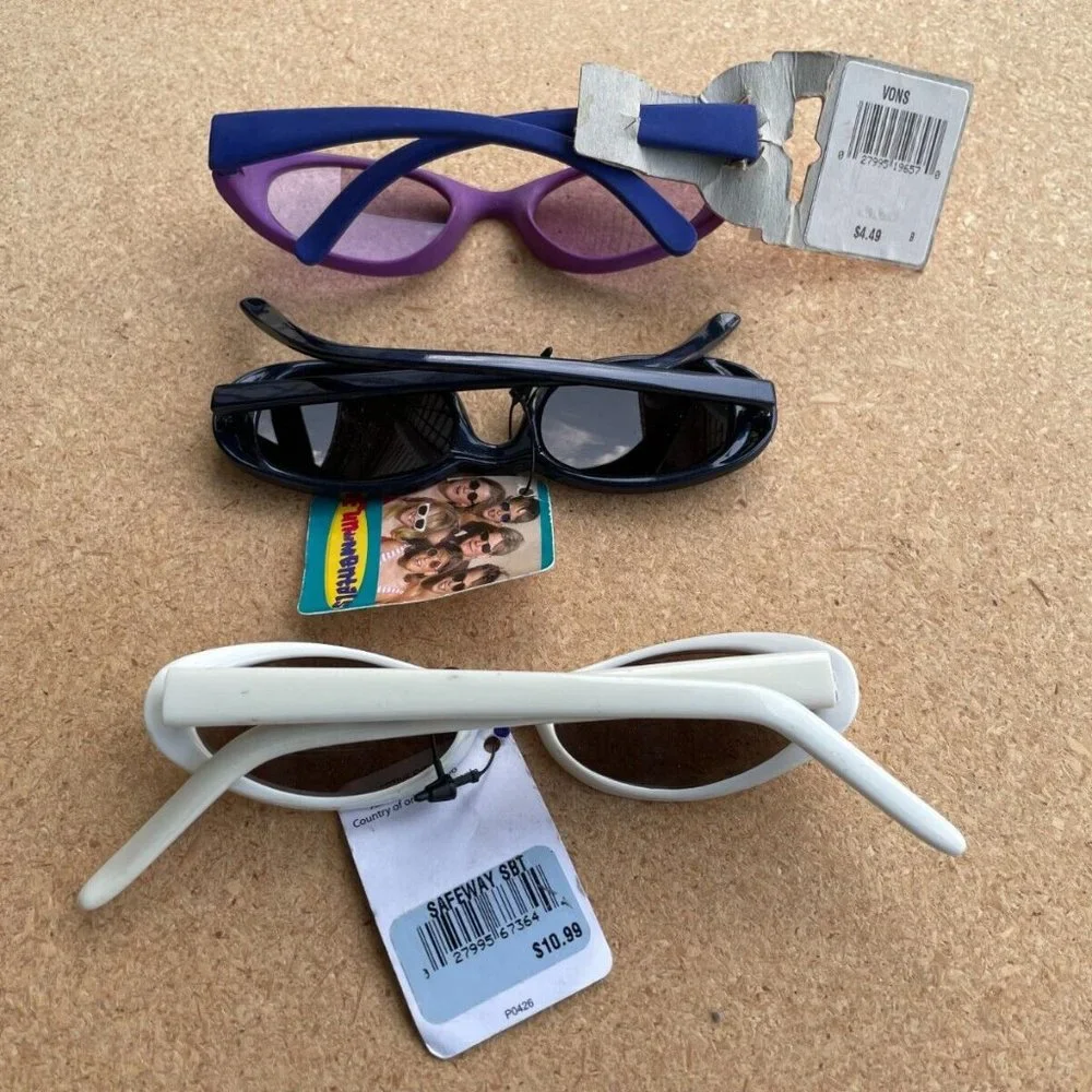 Lot of 3 Kids Sunglasses Multi Color Eye Wear Boys Girls Sunglasses Set of 3